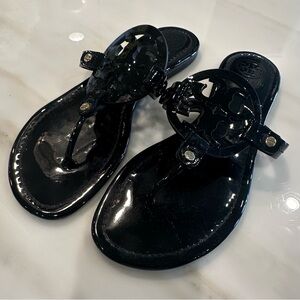 Tory Burch Black Patent Sandals